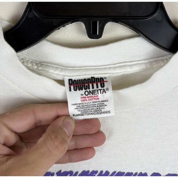 Vintage 90s Single Stitch Graphic T-Shirt / Size XL / White - Picture 7 of 7